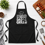 EVERYBODY CHILLS & DAD GRILL APRON