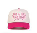 JUST A GIRL WHO LOVES JESUS BASEBALL CAP