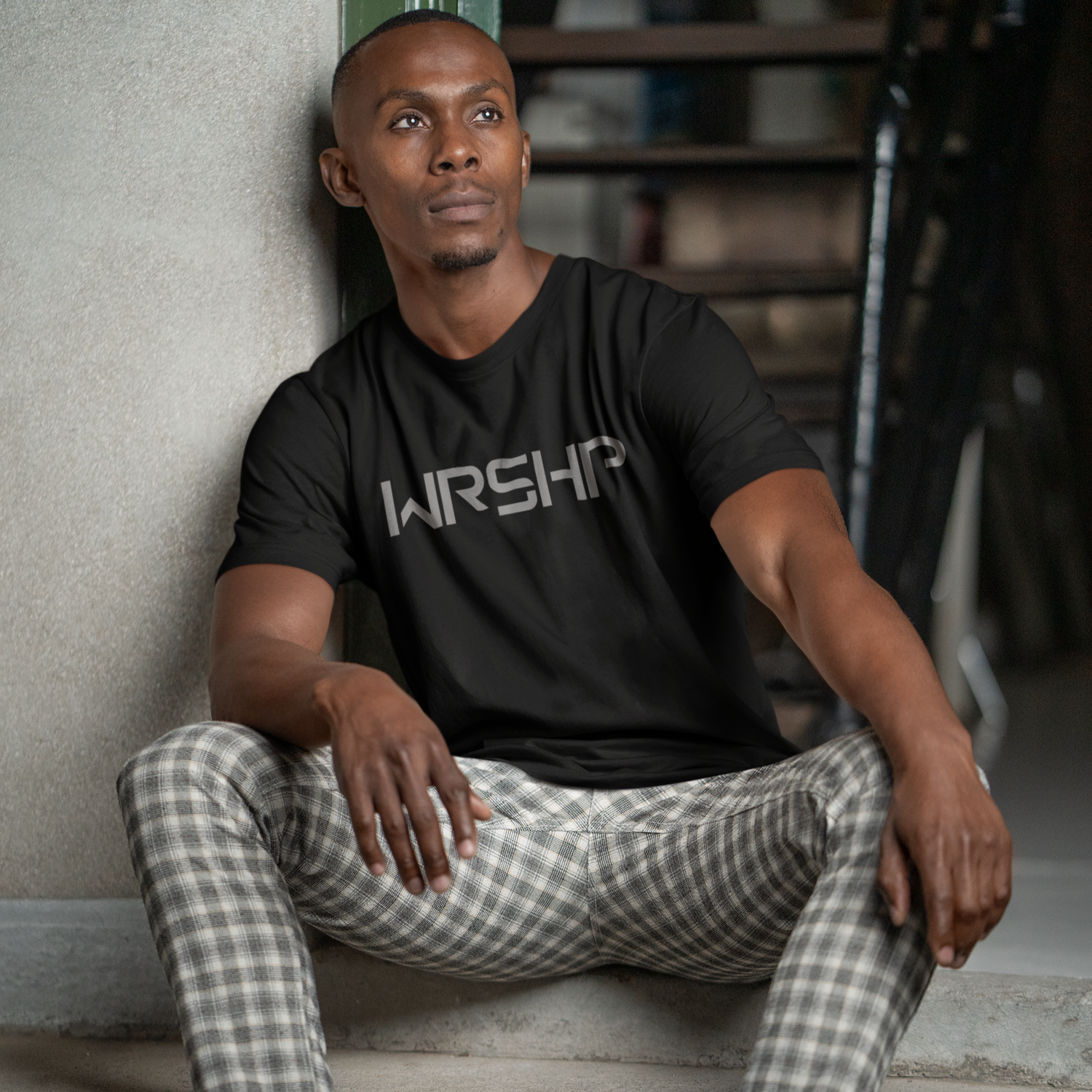 worship black tshirt