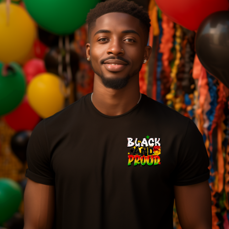 BLACK AND PROUD POCKET TEE