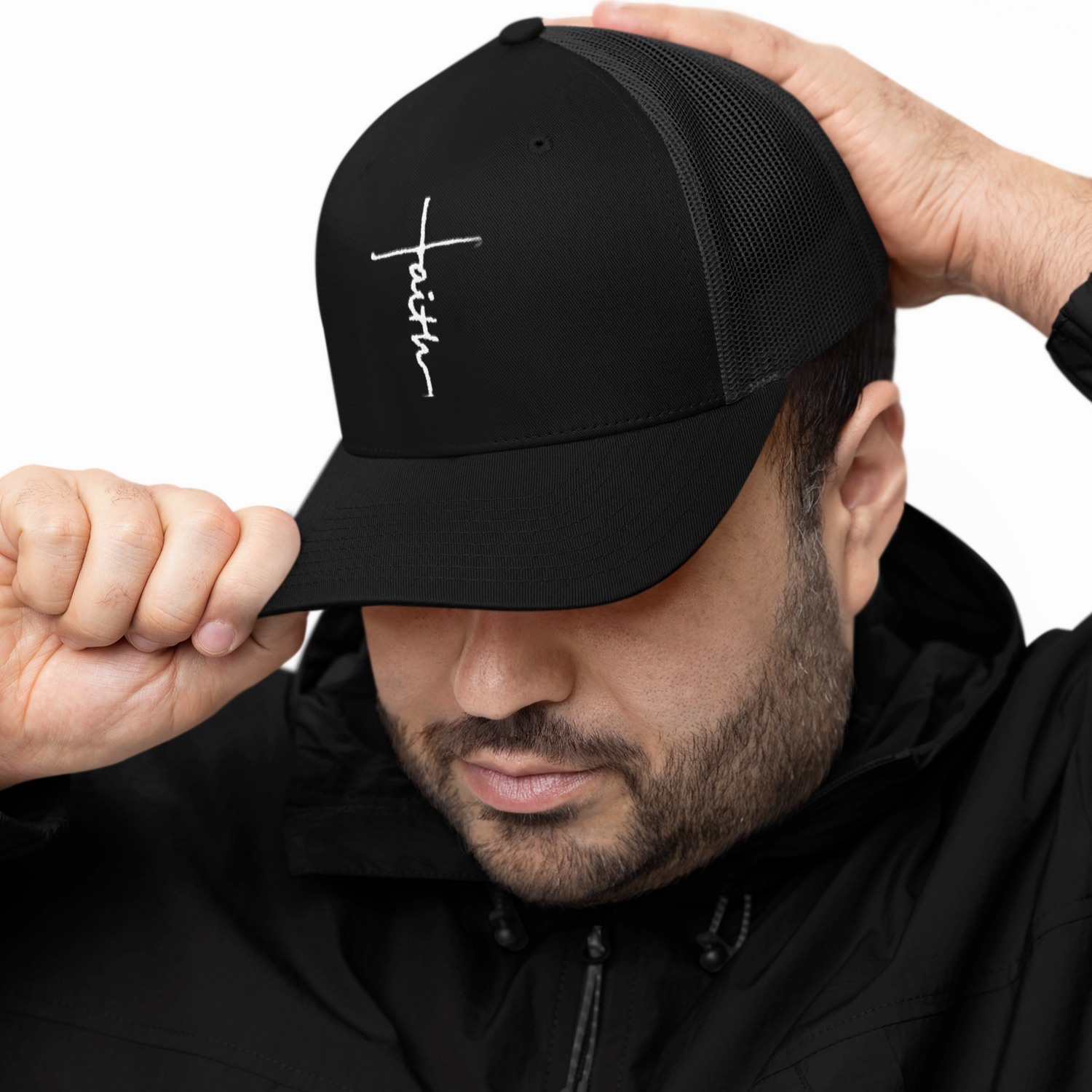 Faith Trucker Hat Thrive T-Shirt black