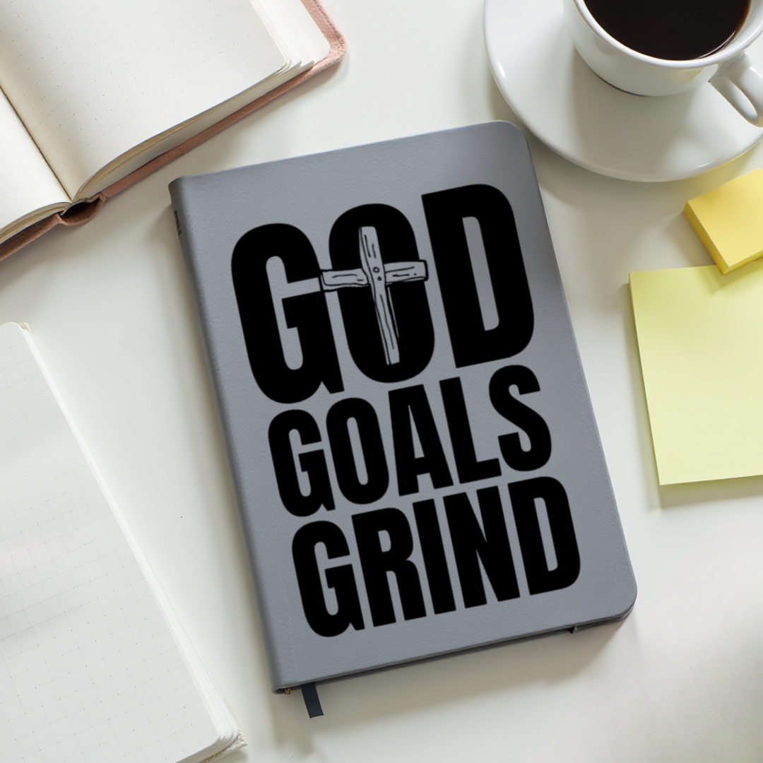 GOD GOALS GRIND JOURNAL GREY