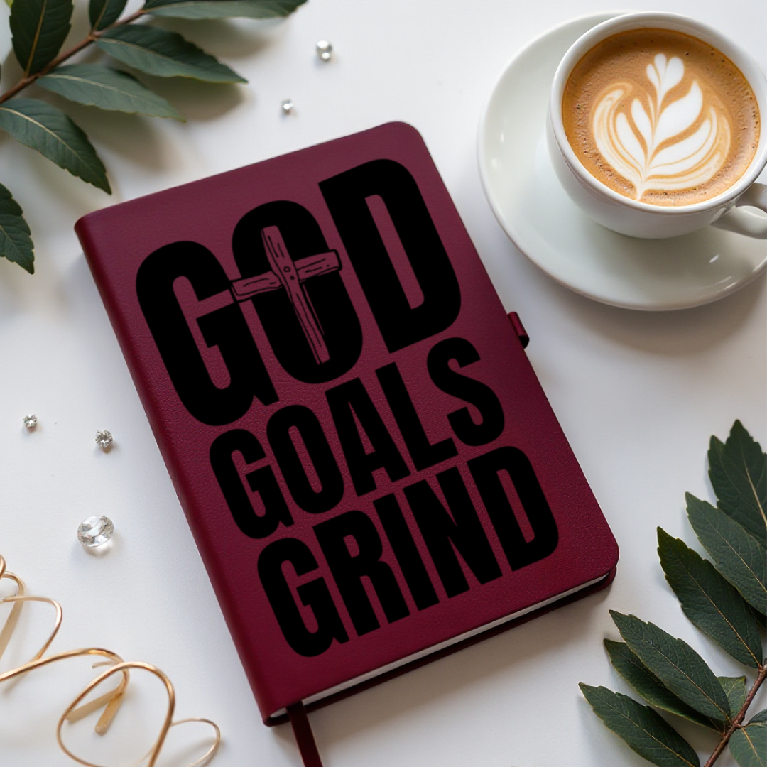 GOD GOALS GRIND JOURNAL MAROON