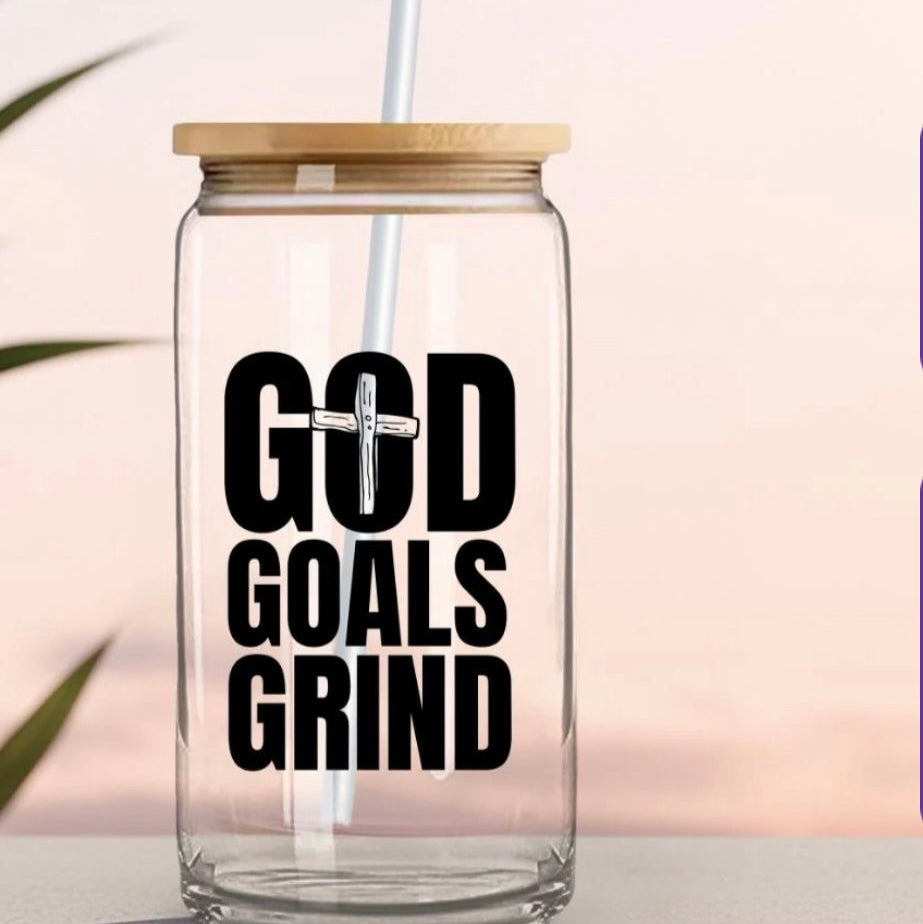 GOD GOALS GRIND TUMBLER