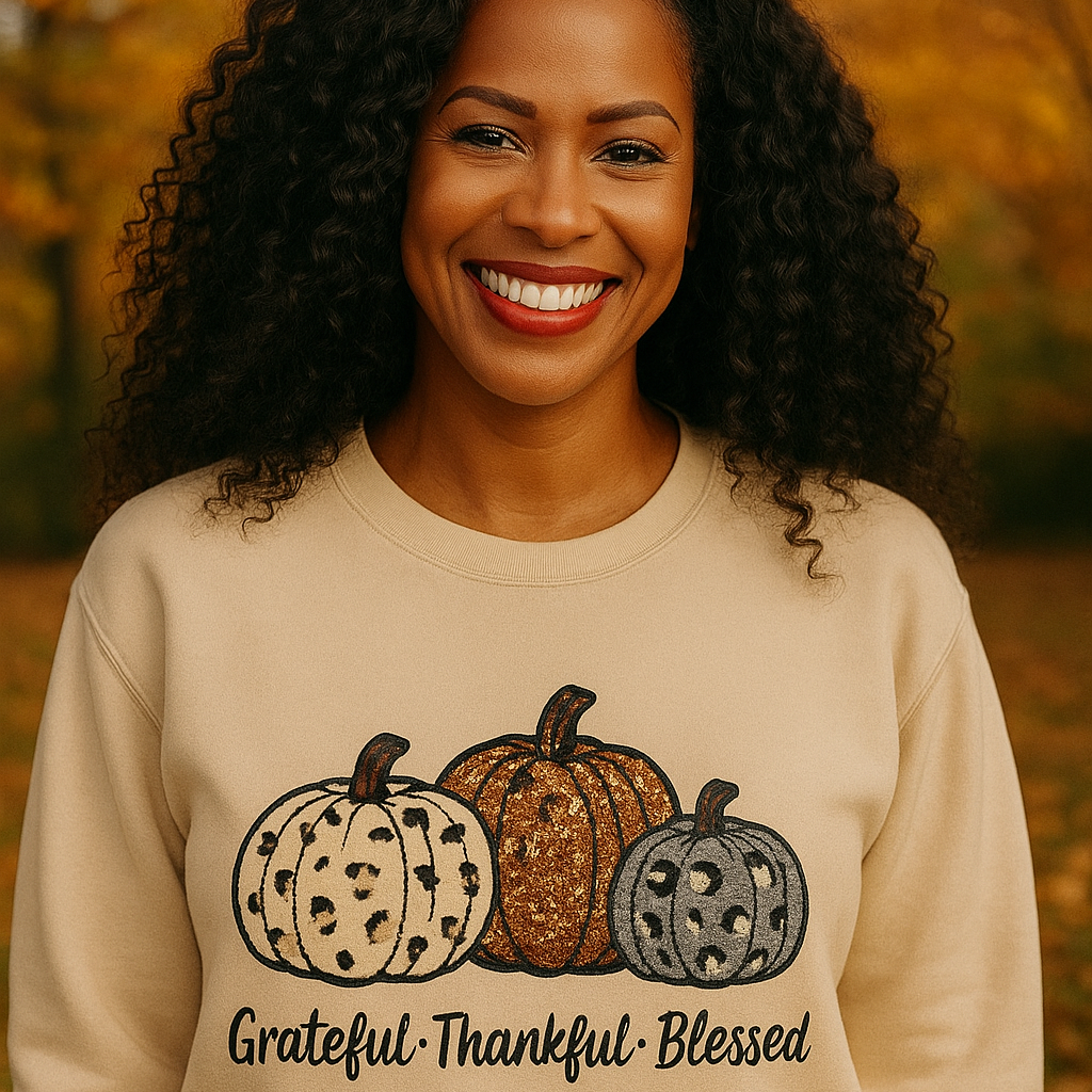 GRATEFUL~THANKFUL~BLESSED SWEATSHIRT