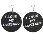 I LOVE MY HUSBAND EARRINGS