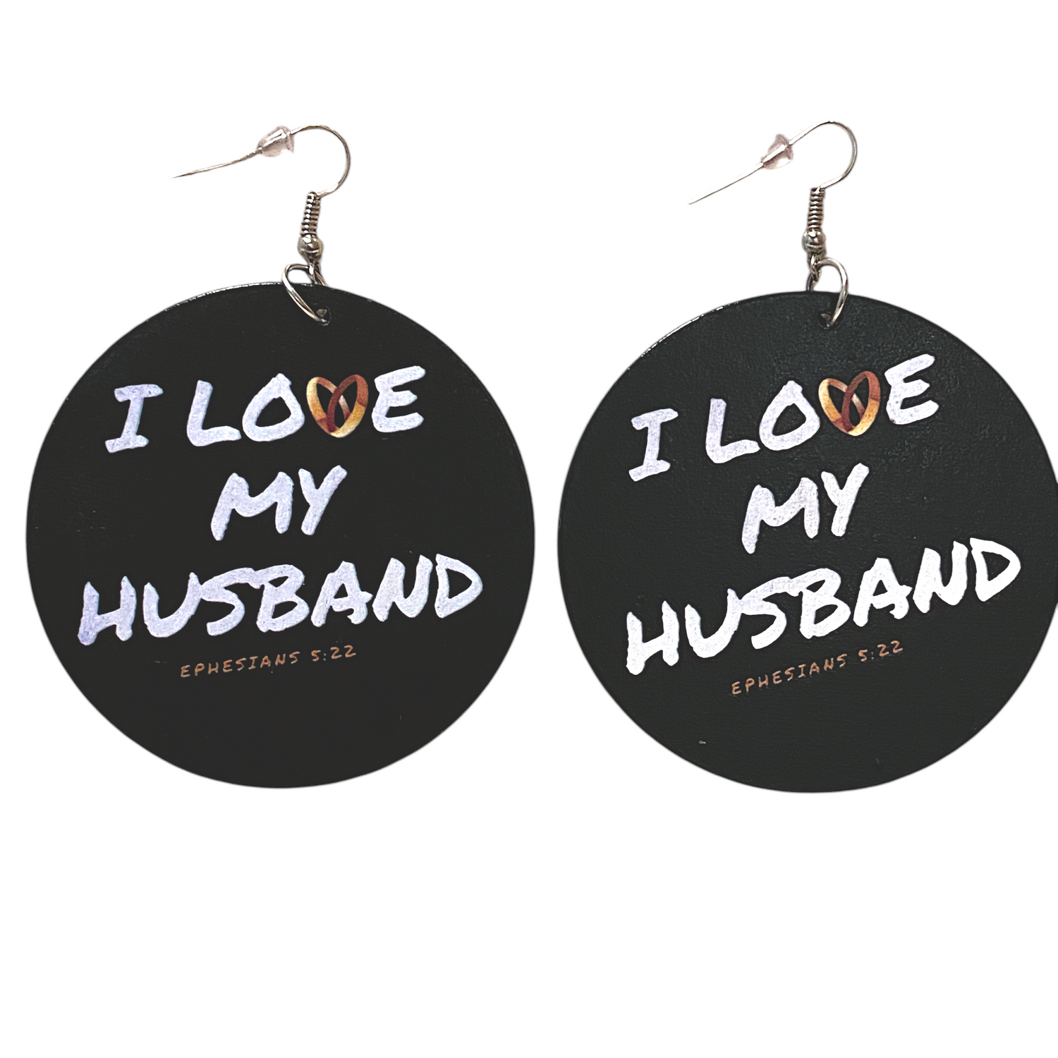 I LOVE MY HUSBAND EARRINGS