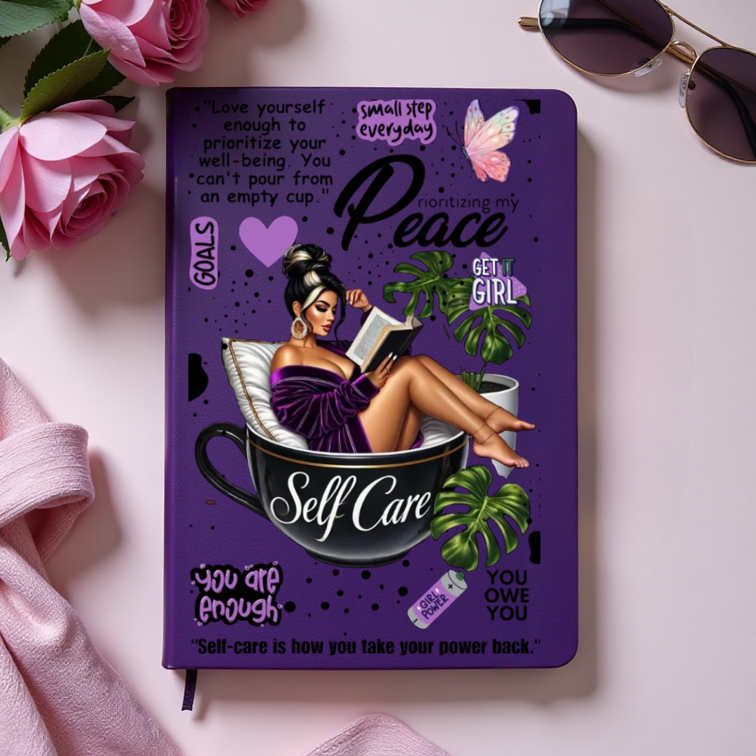 Peace~Self Care Journal Purple Purple