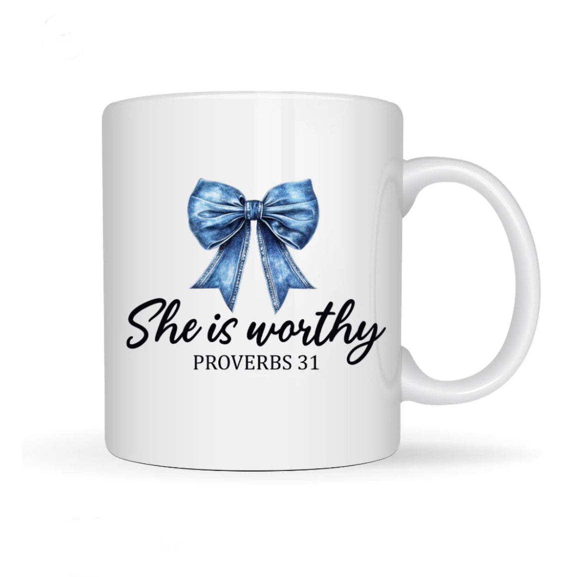 SHE IS WORTHY MUG