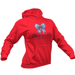 She is worthy red hoodie