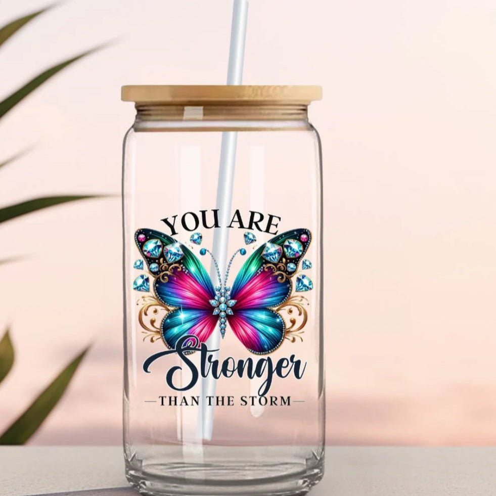 YOU ARE STRONGER THAN THE STORM  TUMBLER