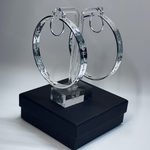 faith hoop earrings silver