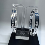 faith earrings silver