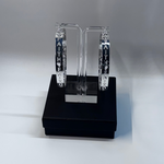faith hoop earrings silver